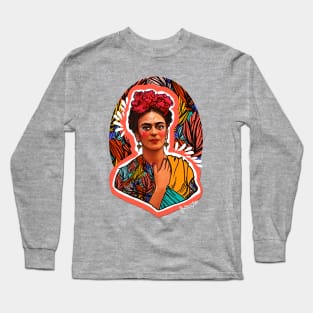 Frida Coral Long Sleeve T-Shirt